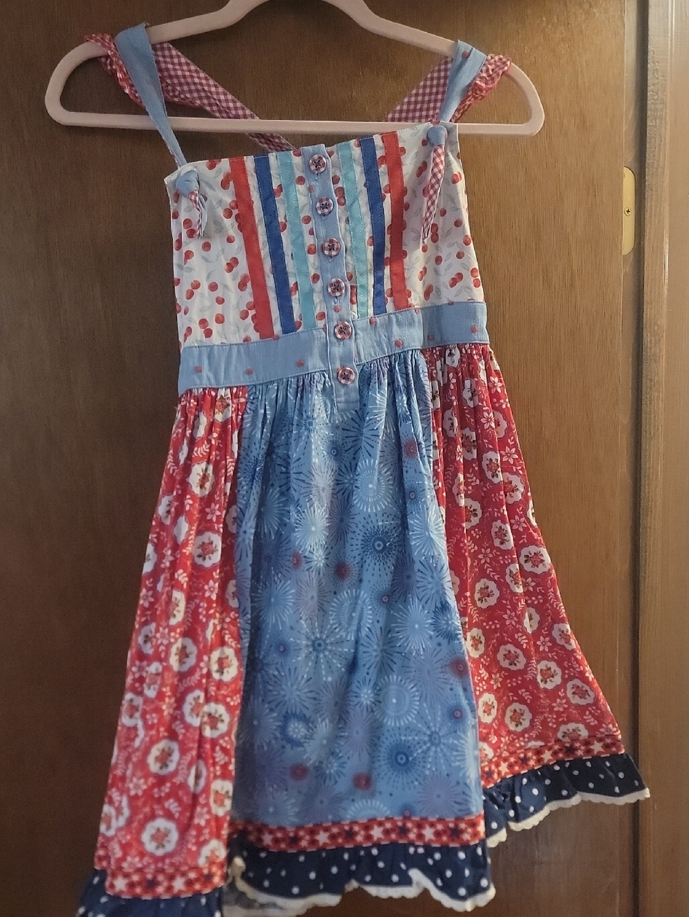 Matilda Jane Red & Blue Patchwork Sundress